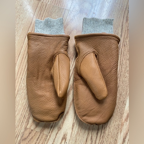 Guide Gear Wool and Leather Mittens - Picture 2 of 4